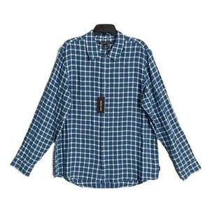 NEW Michael Kors Men's Blue Checkered Shirt size XL regular fit